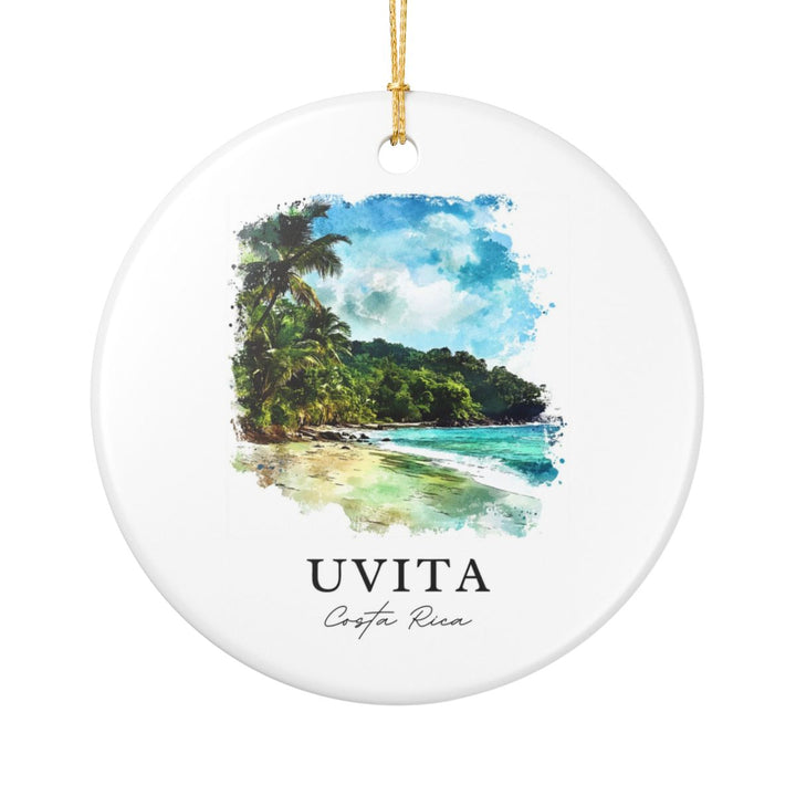 Uvita Costa Rica Ornament: Unique Uvita Costa Rica Souvenir, Uvita Costa Rica Xmas Decor, and Authentic Uvita Costa Rica Gift