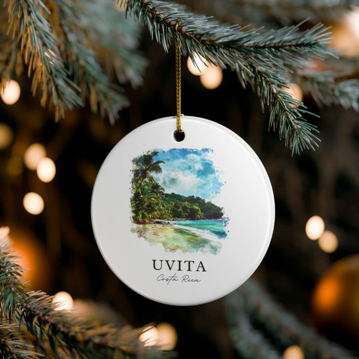 Uvita Costa Rica Ornament: Unique Uvita Costa Rica Souvenir, Uvita Costa Rica Xmas Decor, and Authentic Uvita Costa Rica Gift