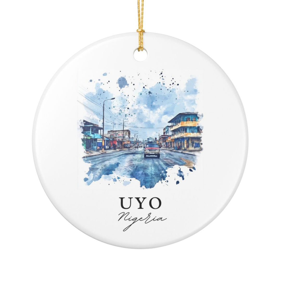 Uyo Nigeria Ornament: Unique Uyo Souvenir, Uyo Nigeria Xmas Decor, and Authentic Uyo Gift