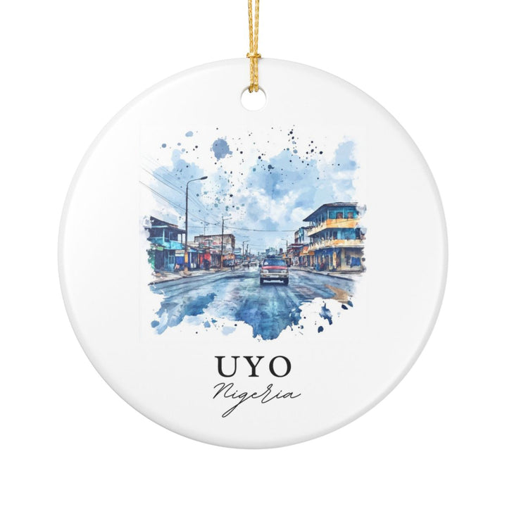 Uyo Nigeria Ornament: Unique Uyo Souvenir, Uyo Nigeria Xmas Decor, and Authentic Uyo Gift