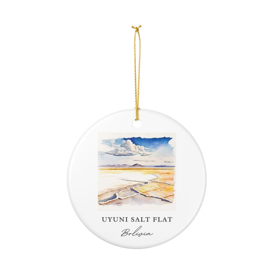 Uyuni Salt Flat Bolivia Ornament: Unique Uyuni Salt Flat Souvenir, Uyuni Salt Flat Bolivia Xmas Decor, and Authentic Uyuni Salt Flat Gift