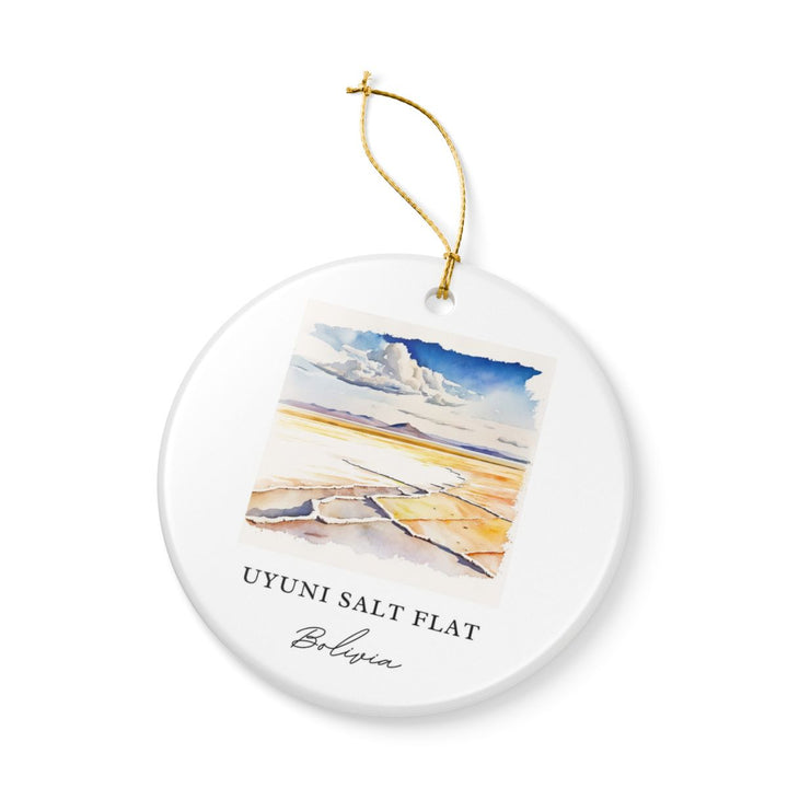 Uyuni Salt Flat Bolivia Ornament: Unique Uyuni Salt Flat Souvenir, Uyuni Salt Flat Bolivia Xmas Decor, and Authentic Uyuni Salt Flat Gift