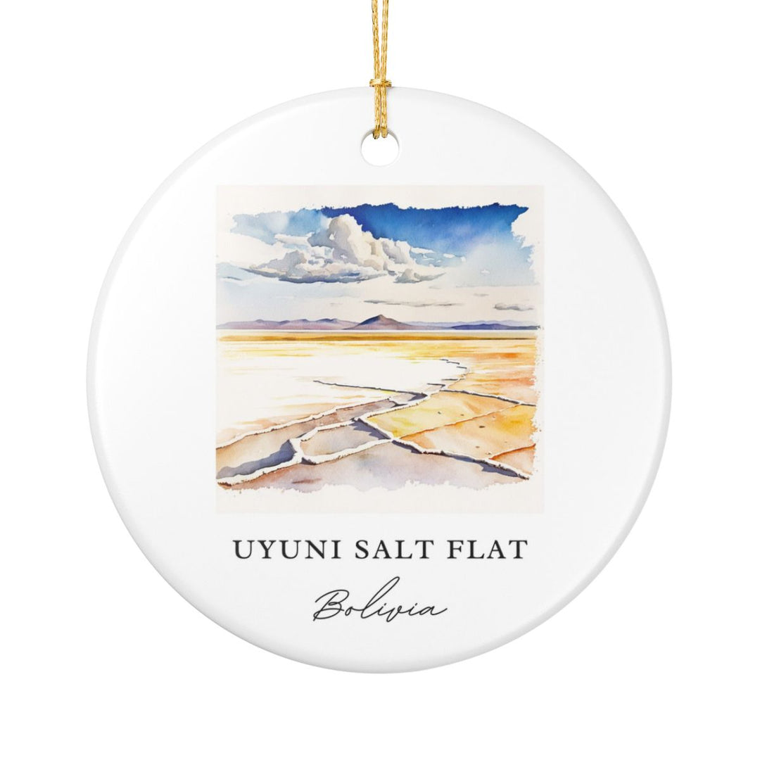 Uyuni Salt Flat Bolivia Ornament: Unique Uyuni Salt Flat Souvenir, Uyuni Salt Flat Bolivia Xmas Decor, and Authentic Uyuni Salt Flat Gift
