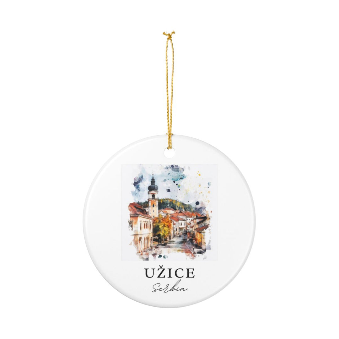 Uzice Serbia Ornament: Unique Uzice Souvenir, Uzice Serbia Xmas Decor, and Authentic Uzice Gift