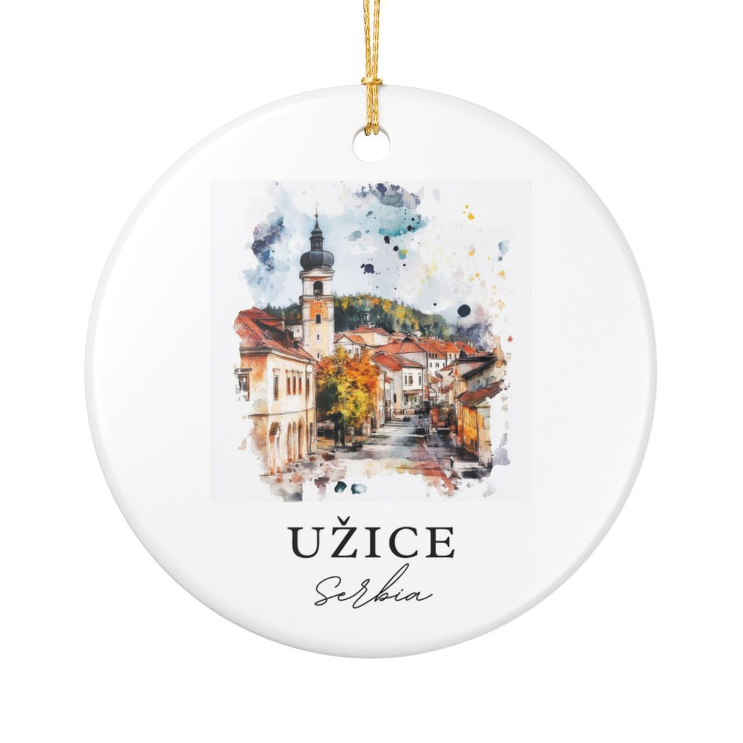Uzice Serbia Ornament: Unique Uzice Souvenir, Uzice Serbia Xmas Decor, and Authentic Uzice Gift