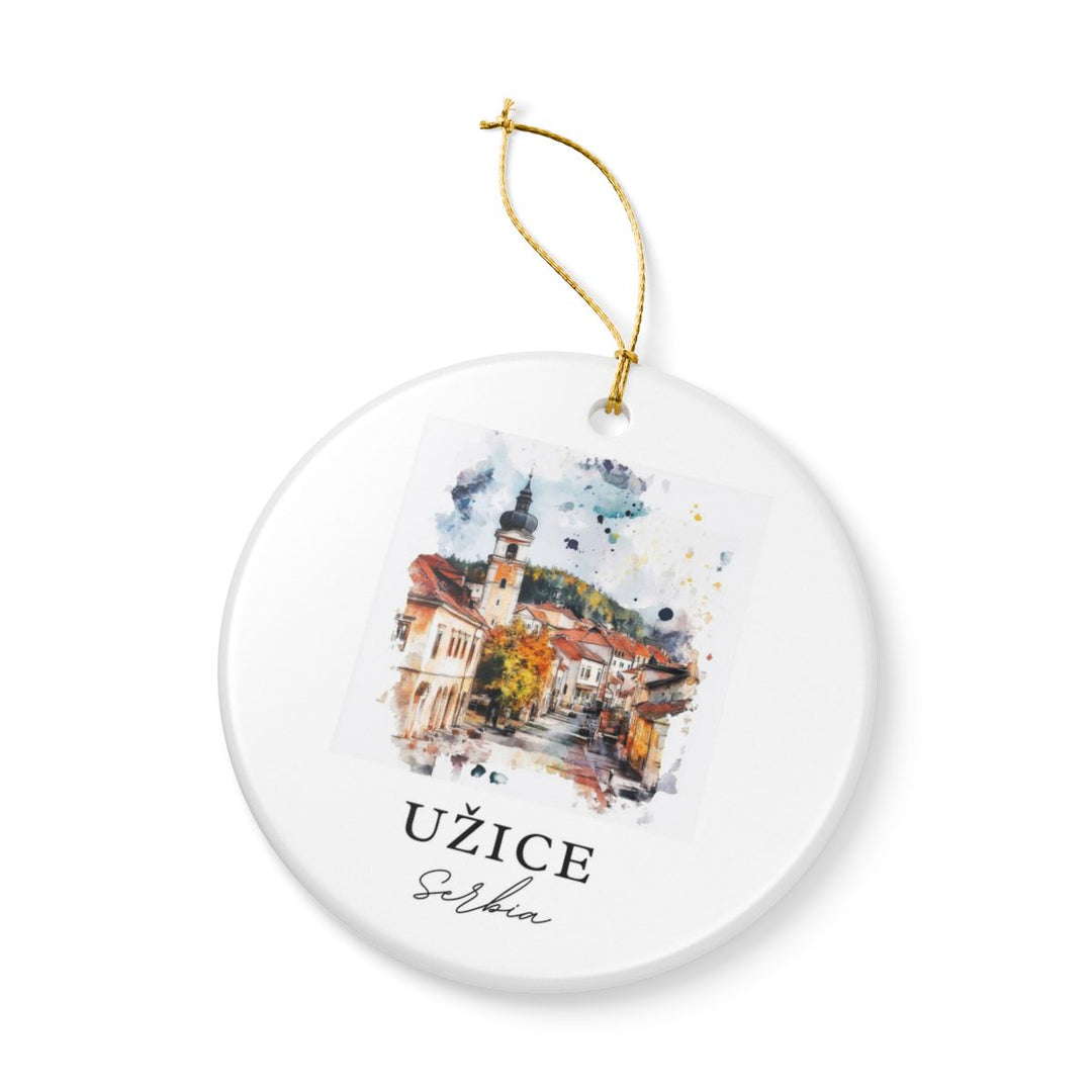 Uzice Serbia Ornament: Unique Uzice Souvenir, Uzice Serbia Xmas Decor, and Authentic Uzice Gift