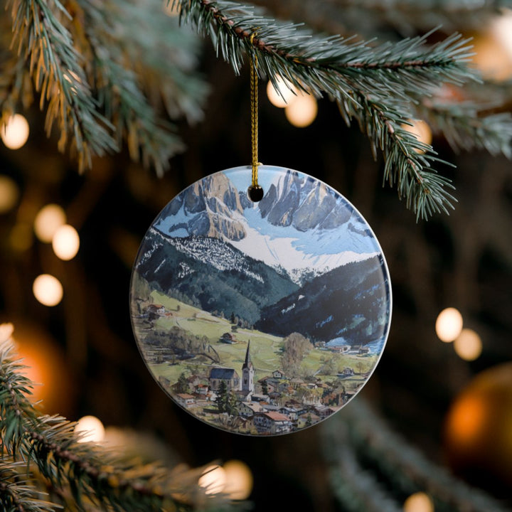 Val Gardena Italy Ornament: Unique Val Gardena Souvenir, Val Gardena Italy Xmas Decor, and Authentic Val Gardena Gift