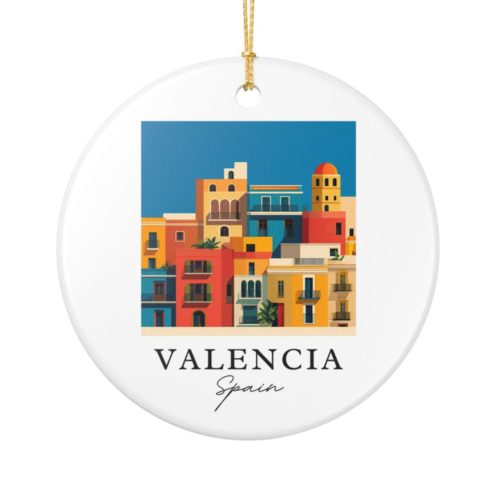 Valencia Spain Ornament: Unique Valencia Souvenir, Valencia Spain Xmas Decor, and Authentic Valencia Gift