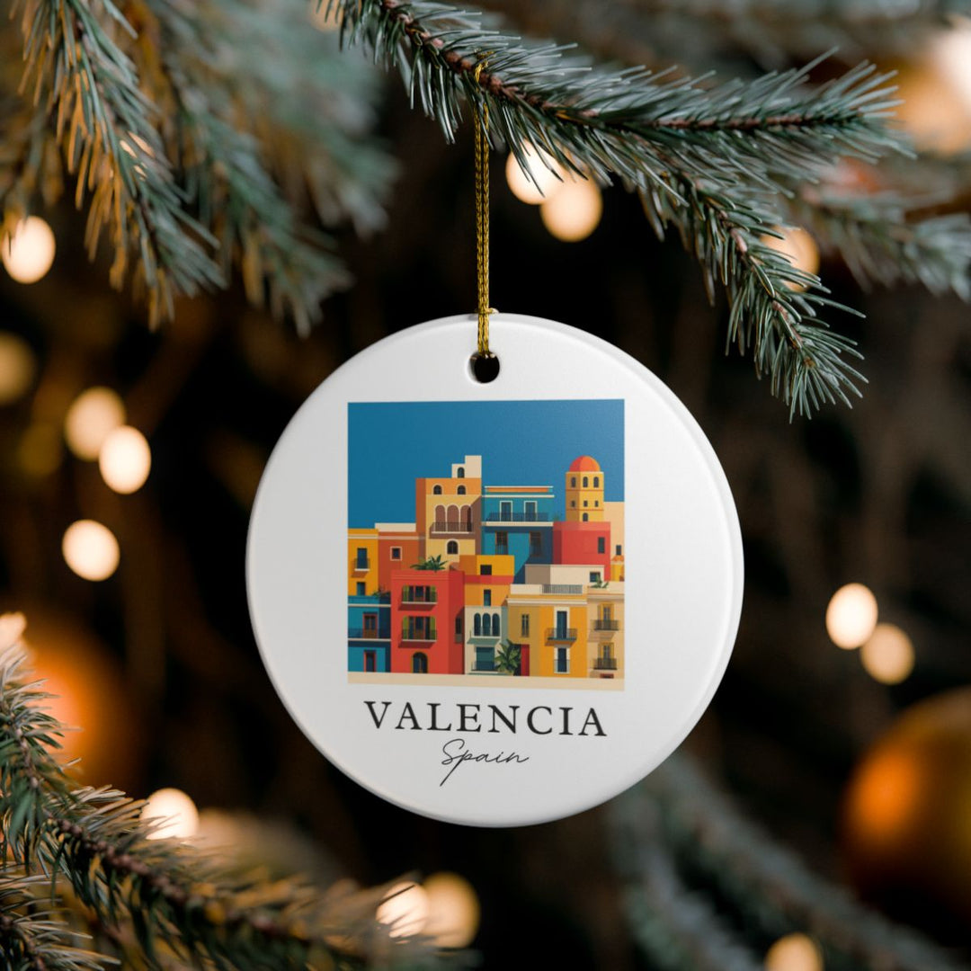 Valencia Spain Ornament: Unique Valencia Souvenir, Valencia Spain Xmas Decor, and Authentic Valencia Gift