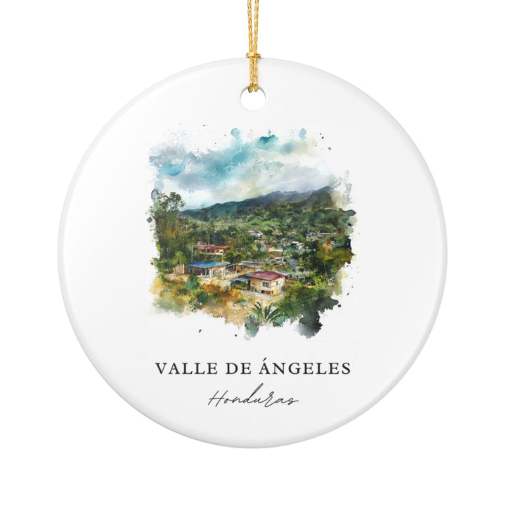 Valle de Ángeles Honduras Ornament: Unique Valle de Ángeles Honduras Souvenir, Valle de Ángeles Honduras Xmas Decor