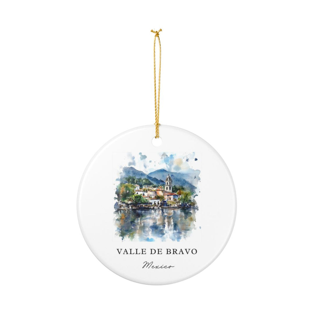 Valle de Bravo Mexico Ornament: Unique Valle de Bravo Souvenir, Valle de Bravo Mexico Xmas Decor, and Authentic Valle de Bravo Gift