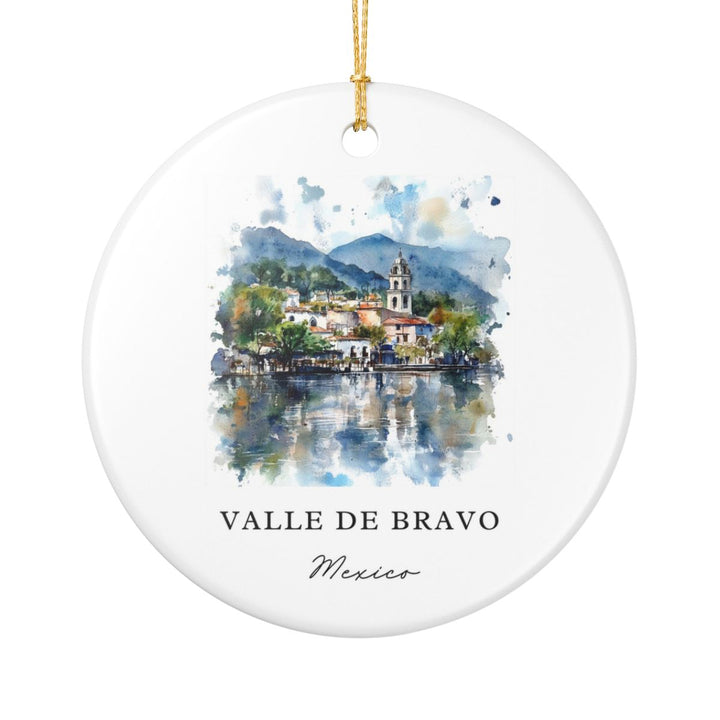 Valle de Bravo Mexico Ornament: Unique Valle de Bravo Souvenir, Valle de Bravo Mexico Xmas Decor, and Authentic Valle de Bravo Gift