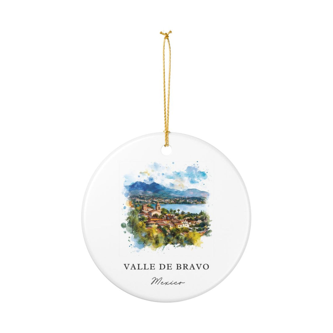 Valle de Bravo Mexico Ornament: Unique Valle de Bravo Souvenir, Valle de Bravo Mexico Xmas Decor, and Authentic Valle de Bravo Gift