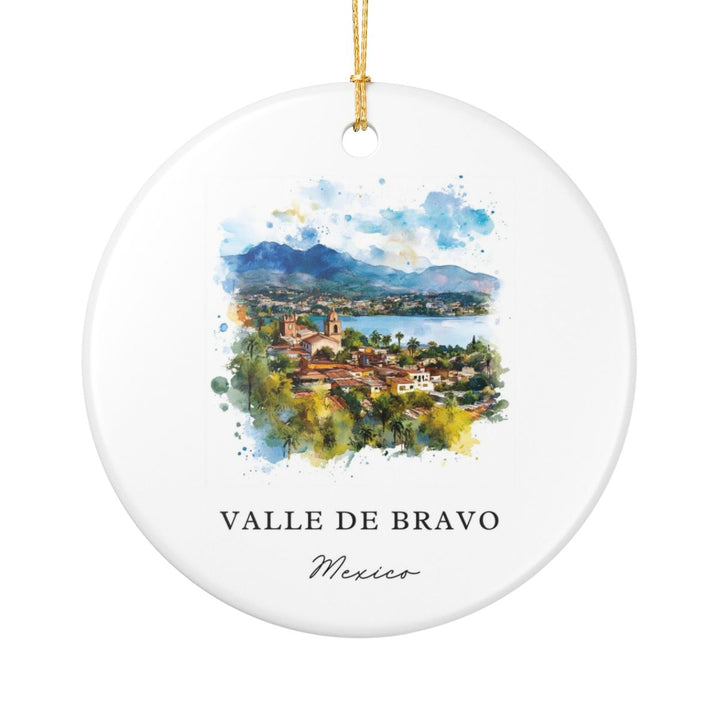 Valle de Bravo Mexico Ornament: Unique Valle de Bravo Souvenir, Valle de Bravo Mexico Xmas Decor, and Authentic Valle de Bravo Gift