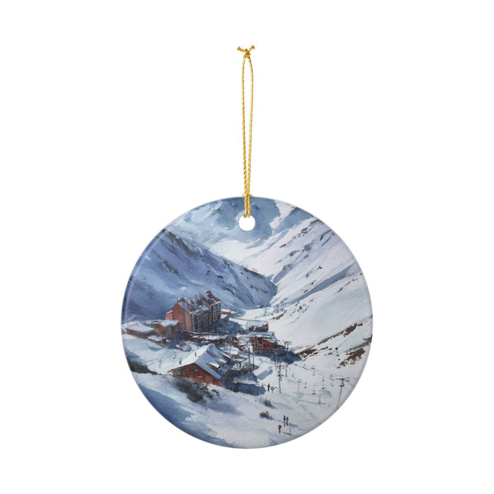 Valle Nevado Ornament: Unique Valle Nevado Souvenir, Valle Nevado Xmas Decor, and Authentic Valle Nevado Gift