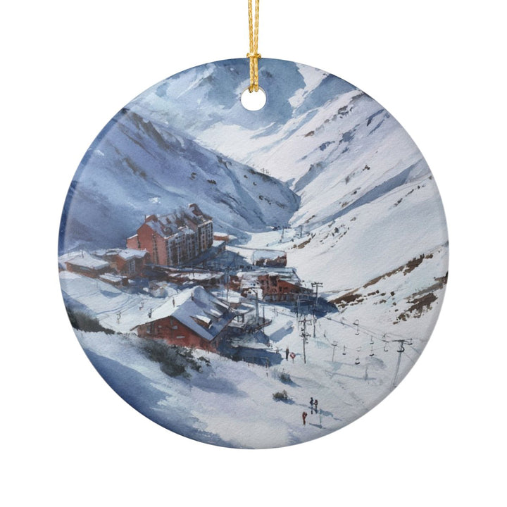 Valle Nevado Ornament: Unique Valle Nevado Souvenir, Valle Nevado Xmas Decor, and Authentic Valle Nevado Gift