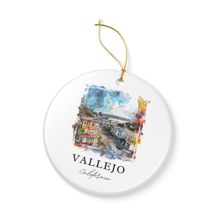 Vallejo California Ornament: Unique Vallejo Souvenir, Vallejo California Xmas Decor, and Authentic Vallejo Gift