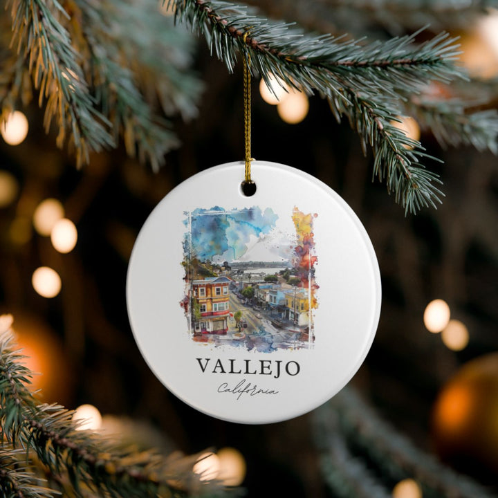 Vallejo California Ornament: Unique Vallejo Souvenir, Vallejo California Xmas Decor, and Authentic Vallejo Gift