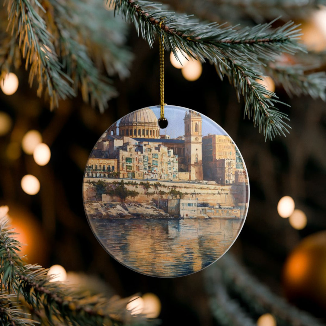 Valletta Malta Ornament: Unique Valletta Souvenir, Valletta Malta Xmas Decor, and Authentic Valletta Gift