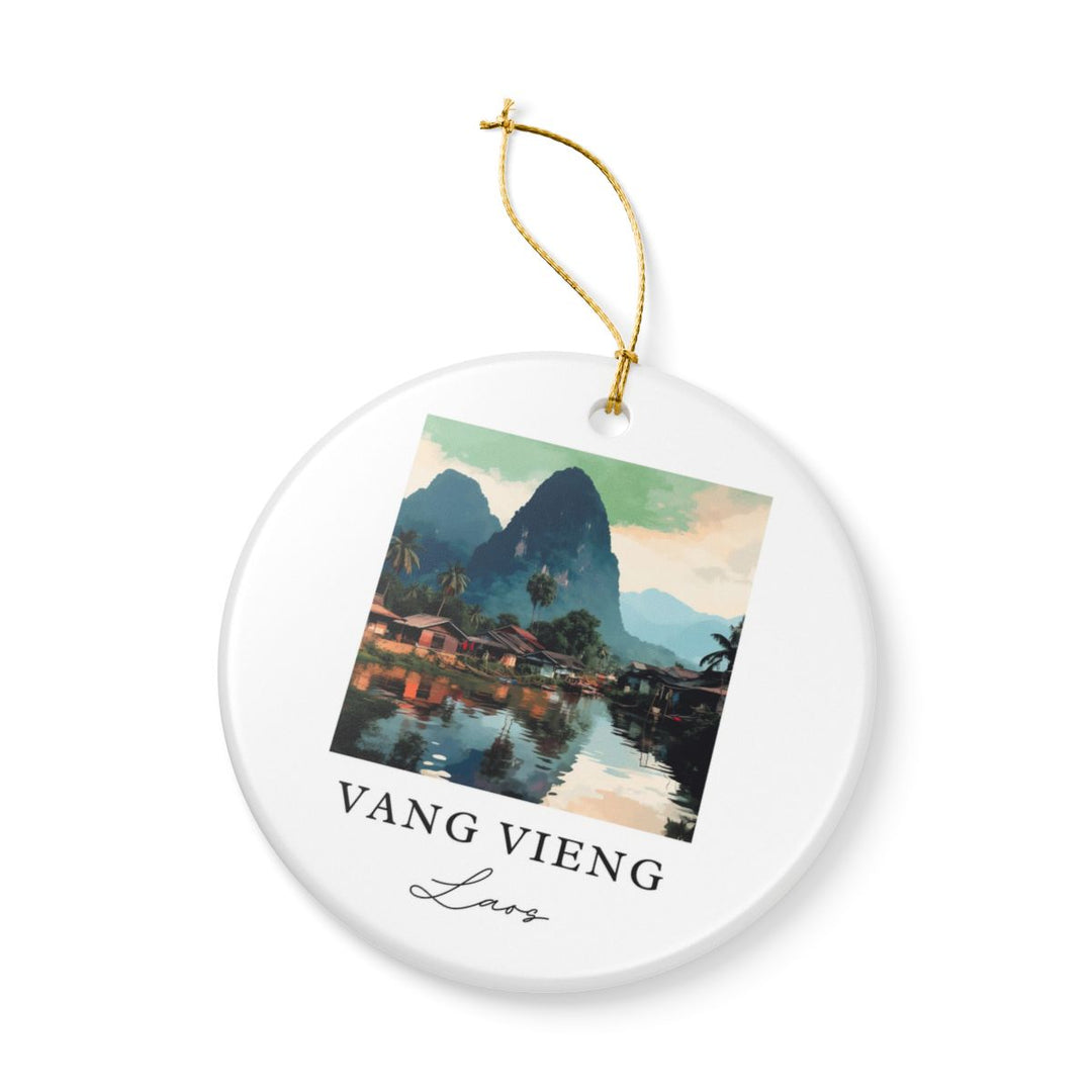 Vang Vieng Laos Ornament: Unique Vang Vieng Souvenir, Vang Vieng Laos Xmas Decor, and Authentic Vang Vieng Gift