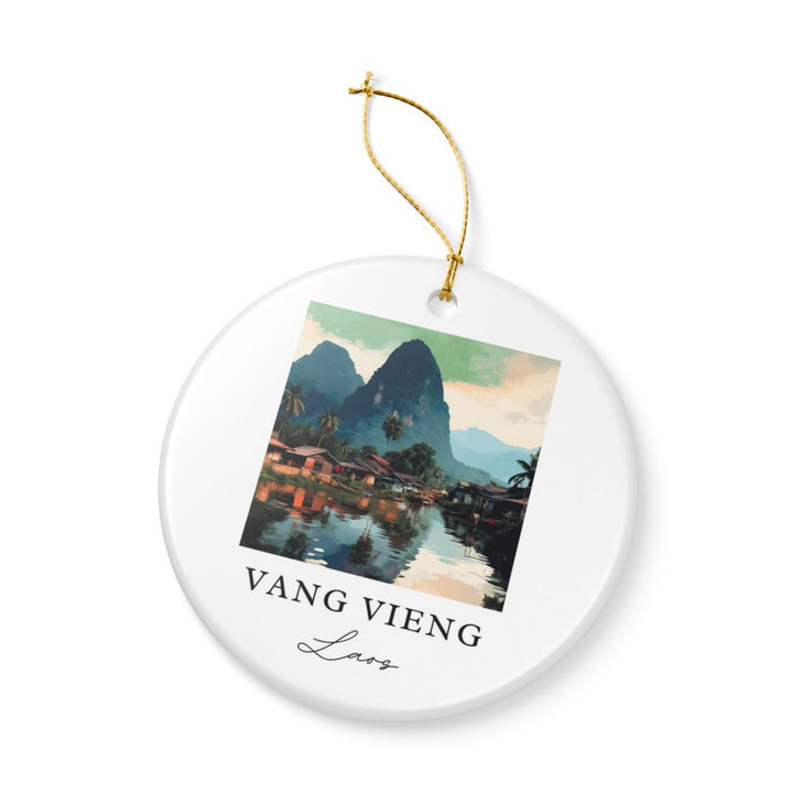 Vang Vieng Laos Ornament: Unique Vang Vieng Souvenir, Vang Vieng Laos Xmas Decor, and Authentic Vang Vieng Gift
