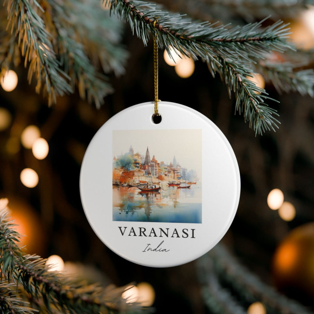 Varanasi India Ornament: Unique Varanasi Souvenir, Varanasi India Xmas Decor, and Authentic Varanasi Gift