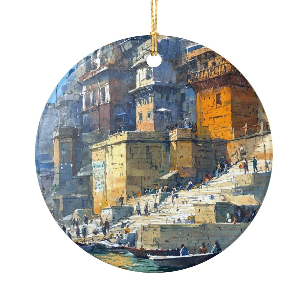 Varanasi India Ornament: Unique Varanasi Souvenir, Varanasi India Xmas Decor, and Authentic Varanasi Gift