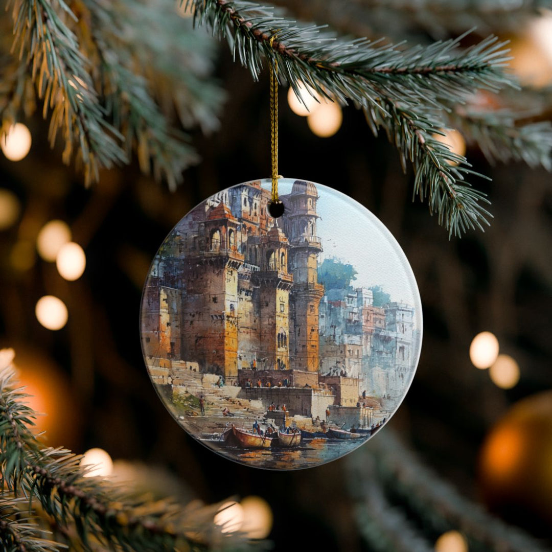 Varanasi India Ornament: Unique Varanasi Souvenir, Varanasi India Xmas Decor, and Authentic Varanasi Gift