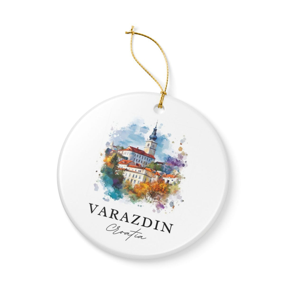 Varazdin Croatia Ornament: Unique Varazdin Souvenir, Varazdin Croatia Xmas Decor, and Authentic Varazdin Gift