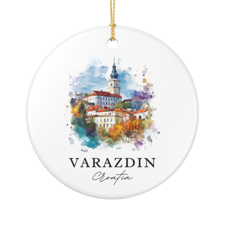 Varazdin Croatia Ornament: Unique Varazdin Souvenir, Varazdin Croatia Xmas Decor, and Authentic Varazdin Gift
