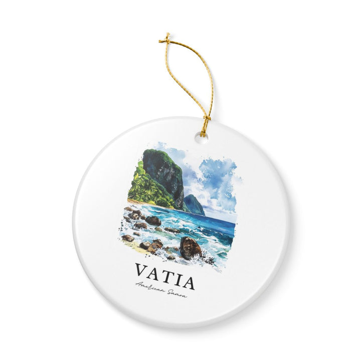 Vatia American Samoa Ornament: Unique Vatia American Samoa Souvenir, Vatia American Samoa Xmas Decor, and Authentic Vatia American Samoa Gift