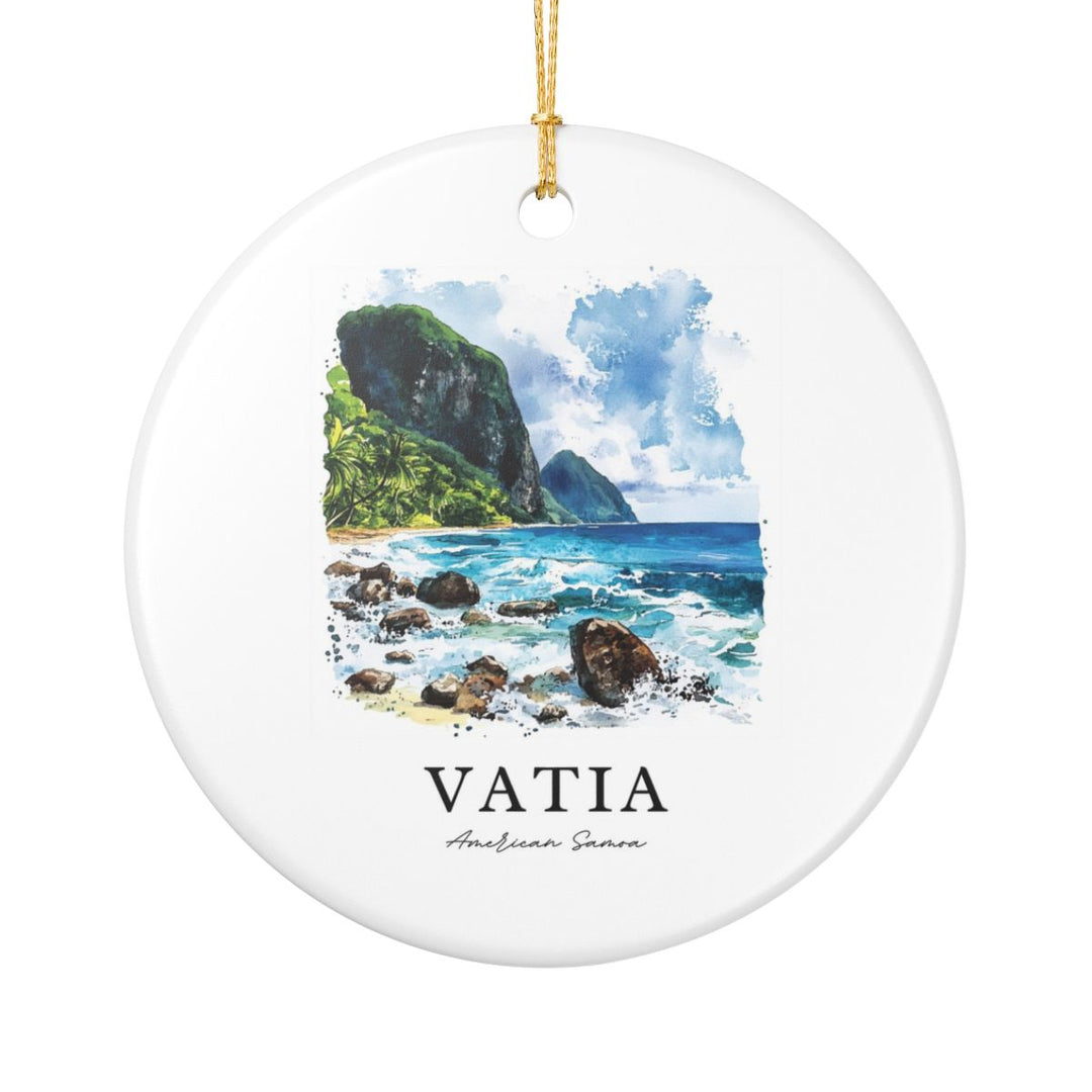 Vatia American Samoa Ornament: Unique Vatia American Samoa Souvenir, Vatia American Samoa Xmas Decor, and Authentic Vatia American Samoa Gift
