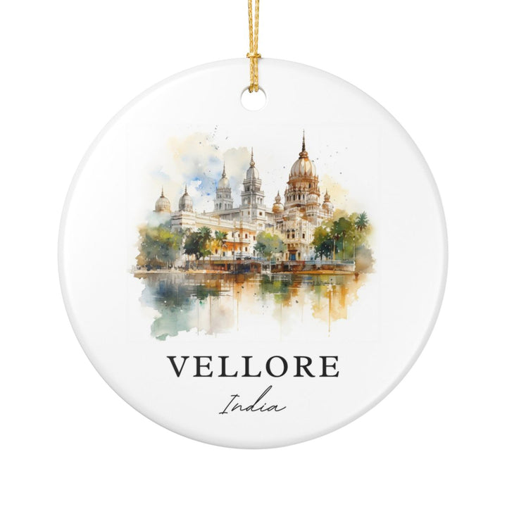 Vellore India Ornament: Unique Vellore Souvenir, Vellore India Xmas Decor, and Authentic Vellore Gift