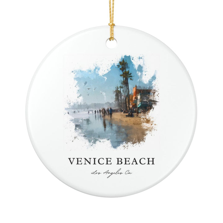 Venice Beach los Angeles CA Ornament: Unique Venice Beach los Angeles Souvenir, Venice Beach los Angeles California Xmas Decor
