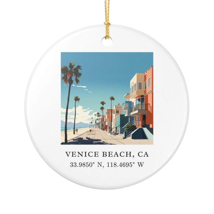Venice Beach Ornament: Unique Venice Beach Souvenir, Venice Beach Xmas Decor, and Authentic Venice Beach Gift
