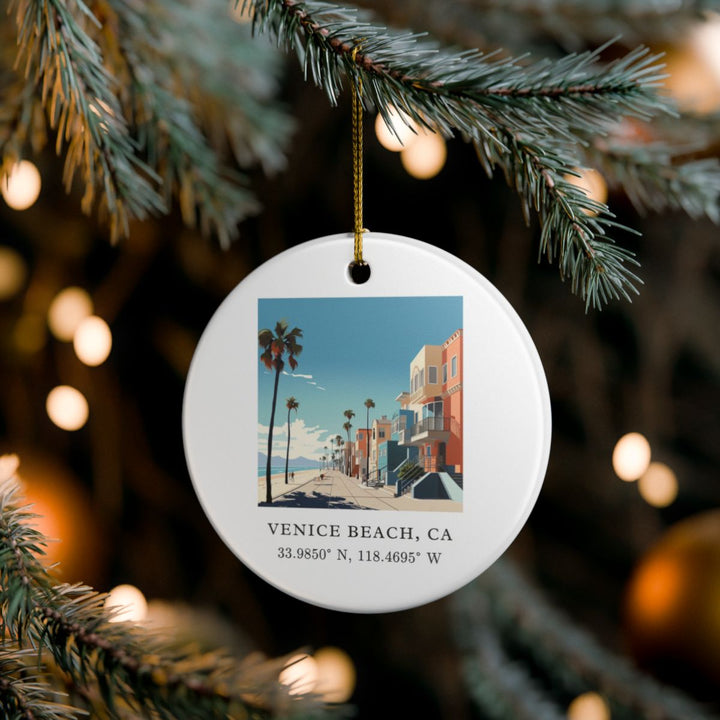 Venice Beach Ornament: Unique Venice Beach Souvenir, Venice Beach Xmas Decor, and Authentic Venice Beach Gift