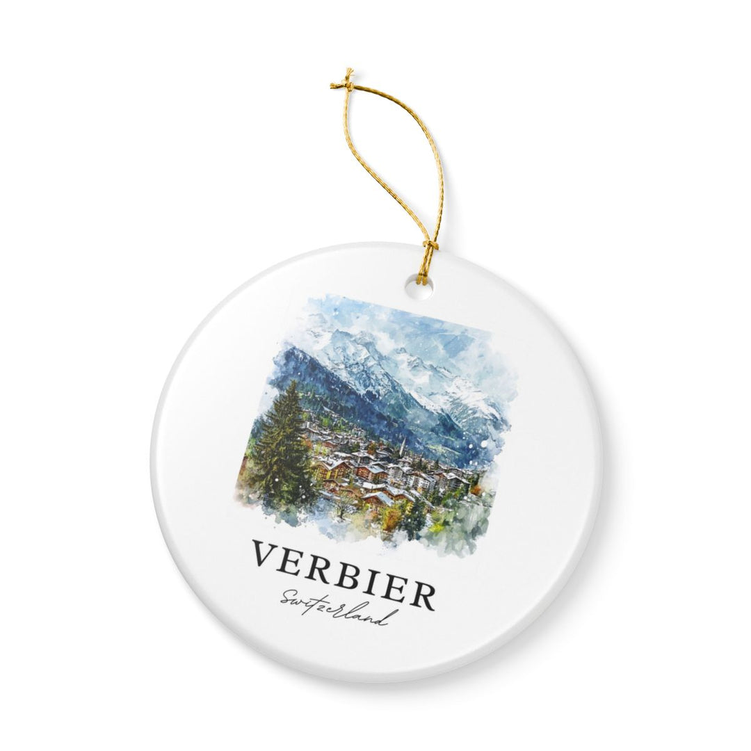 Verbier Switzerland Ornament: Unique Verbier Souvenir, Verbier Switzerland Xmas Decor, and Authentic Verbier Gift