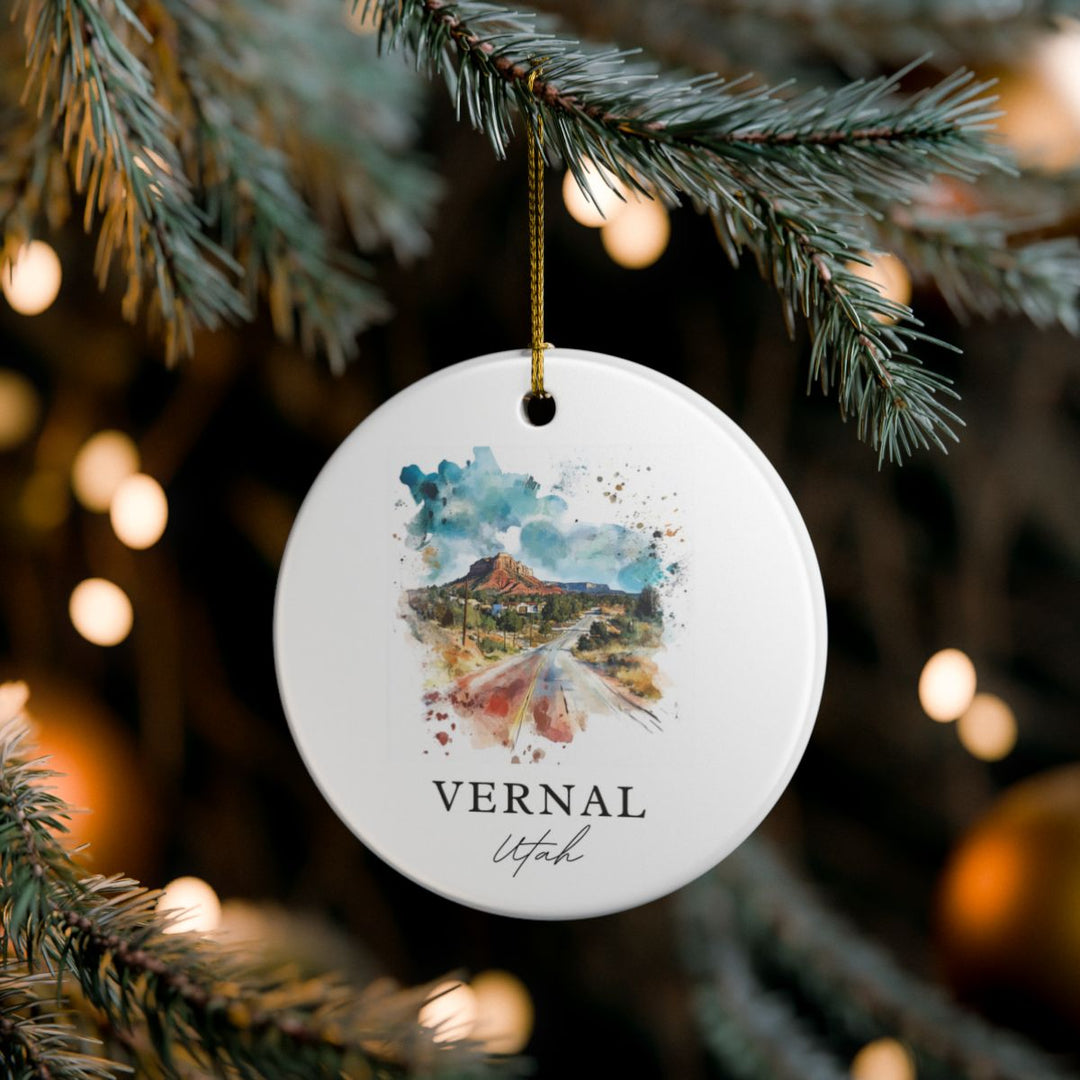 Vernal Utah USA Ornament: Unique Vernal Souvenir, Vernal Utah Xmas Decor, and Authentic Vernal Gift