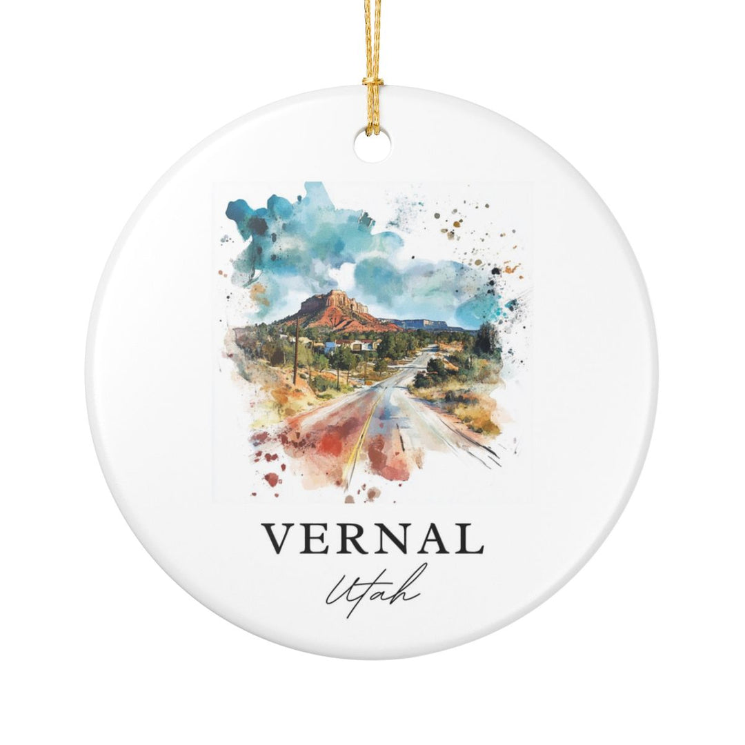 Vernal Utah USA Ornament: Unique Vernal Souvenir, Vernal Utah Xmas Decor, and Authentic Vernal Gift