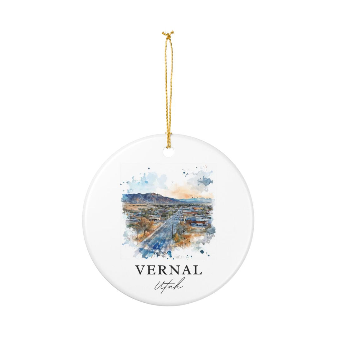 Vernal Utah USA Ornament: Unique Vernal Souvenir, Vernal Utah Xmas Decor, and Authentic Vernal Gift
