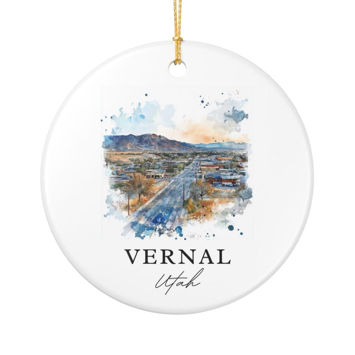 Vernal Utah USA Ornament: Unique Vernal Souvenir, Vernal Utah Xmas Decor, and Authentic Vernal Gift