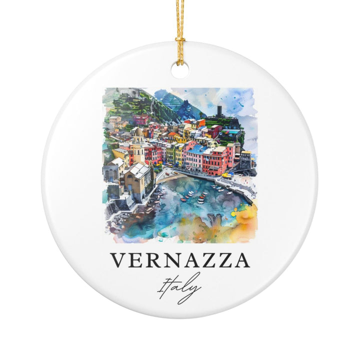 Vernazza Italy Ornament: Unique Vernazza Souvenir, Vernazza Italy Xmas Decor, and Authentic Vernazza Gift