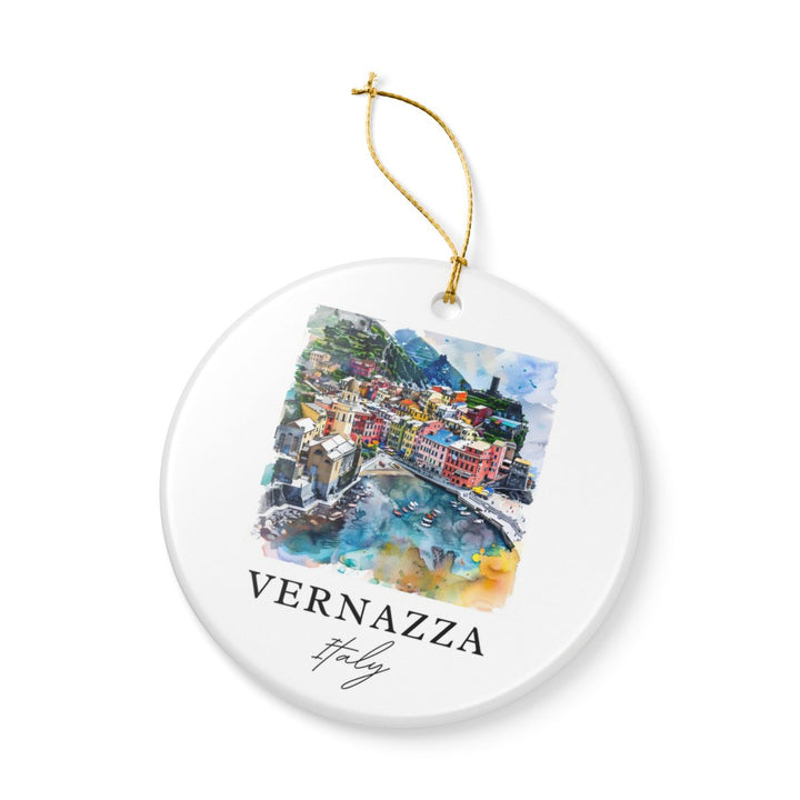 Vernazza Italy Ornament: Unique Vernazza Souvenir, Vernazza Italy Xmas Decor, and Authentic Vernazza Gift