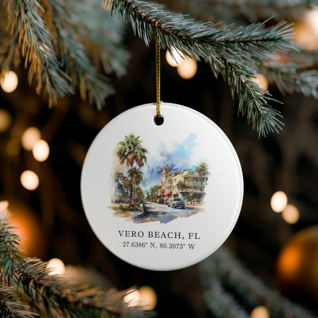 Vero Beach Florida Ornament: Unique Vero Beach Souvenir, Vero Beach Florida Xmas Decor, and Authentic Vero Beach Gift