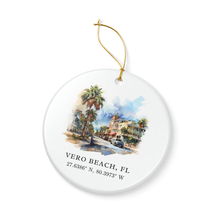 Vero Beach Florida Ornament: Unique Vero Beach Souvenir, Vero Beach Florida Xmas Decor, and Authentic Vero Beach Gift