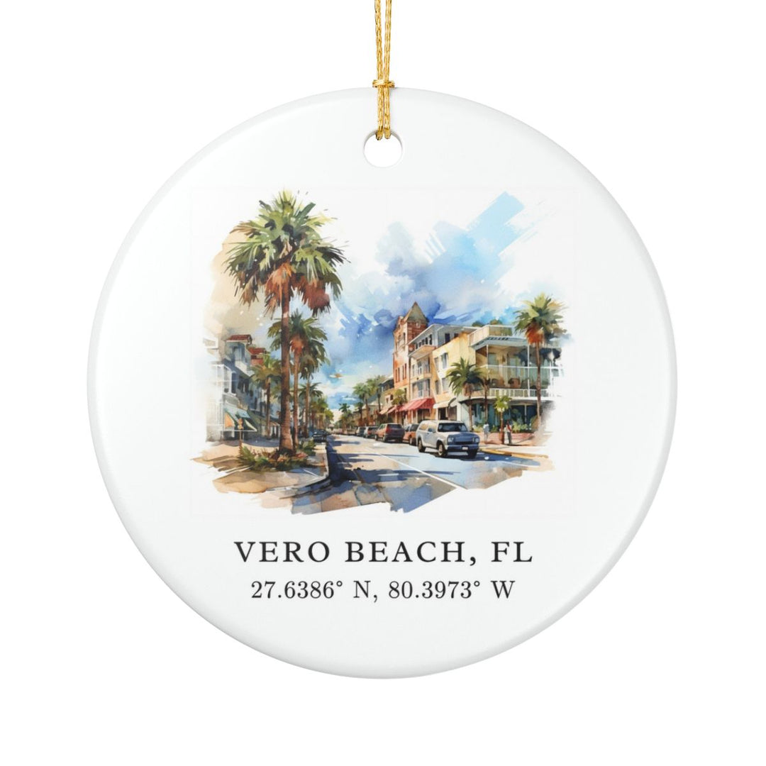 Vero Beach Florida Ornament: Unique Vero Beach Souvenir, Vero Beach Florida Xmas Decor, and Authentic Vero Beach Gift