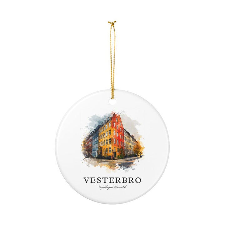 Vesterbro Denmark Ornament: Unique Vesterbro Souvenir, Vesterbro Denmark Xmas Decor, and Authentic Vesterbro Gift