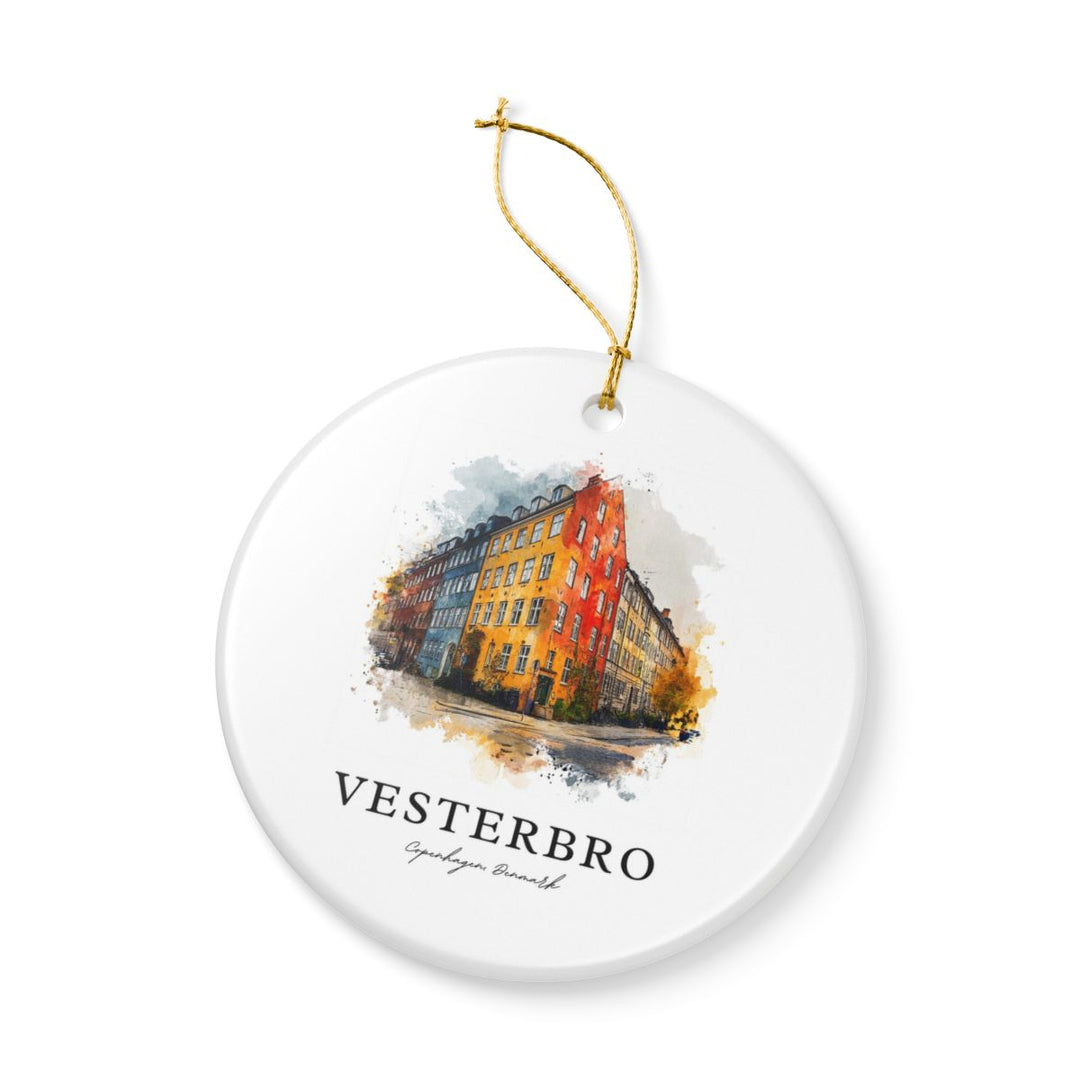 Vesterbro Denmark Ornament: Unique Vesterbro Souvenir, Vesterbro Denmark Xmas Decor, and Authentic Vesterbro Gift