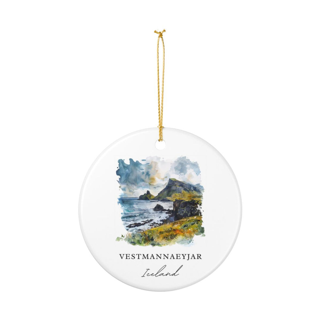 Vestmannaeyjar Ornament: Unique Vestmannaeyjar Souvenir, Vestmannaeyjar Xmas Decor, and Authentic Vestmannaeyjar Gift