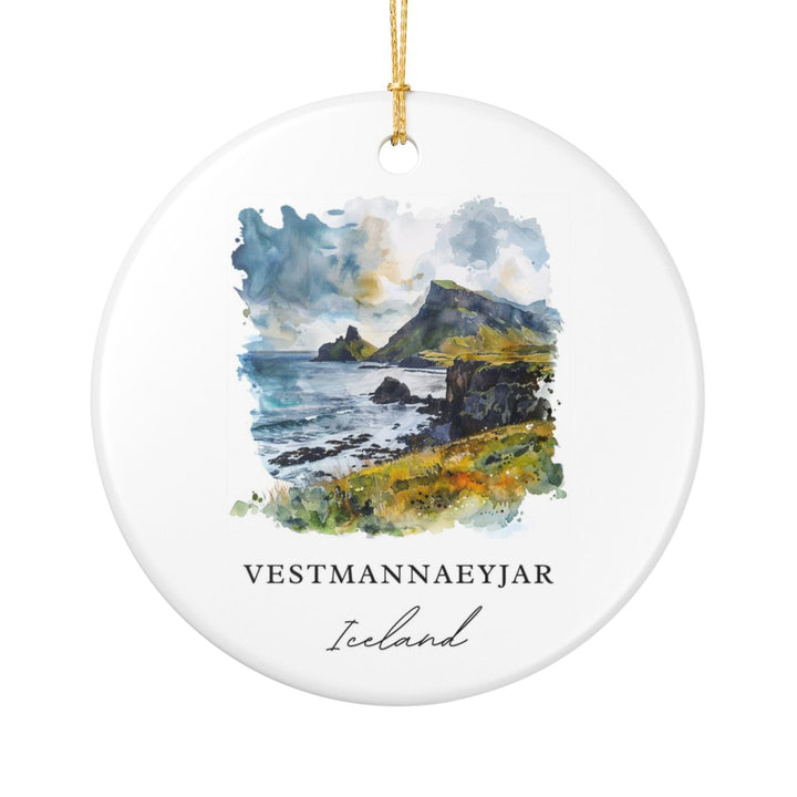 Vestmannaeyjar Ornament: Unique Vestmannaeyjar Souvenir, Vestmannaeyjar Xmas Decor, and Authentic Vestmannaeyjar Gift